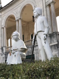 The two children being sainted in Fatima on May 13, 2017.