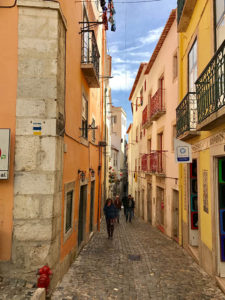City Street in Lisbon, Portugal
