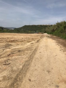 Dirty road ahead on the camino.