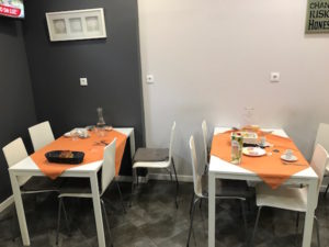 Breakfast area at Hostel DP.