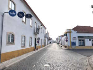 Leaving the town of Golega on the Camino Portuguese.