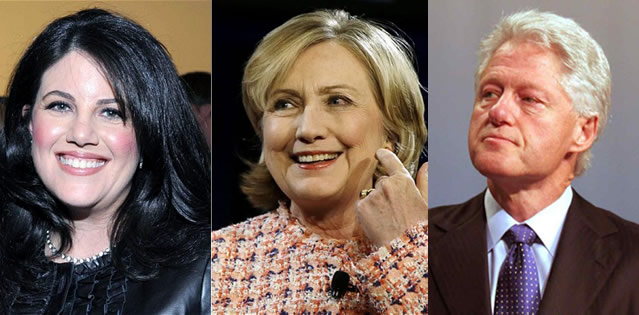 El escándalo del presidente Clinton fue de los primeros en ocupar los titulares de la prensa / FOTO: enews.com yblogspot.com