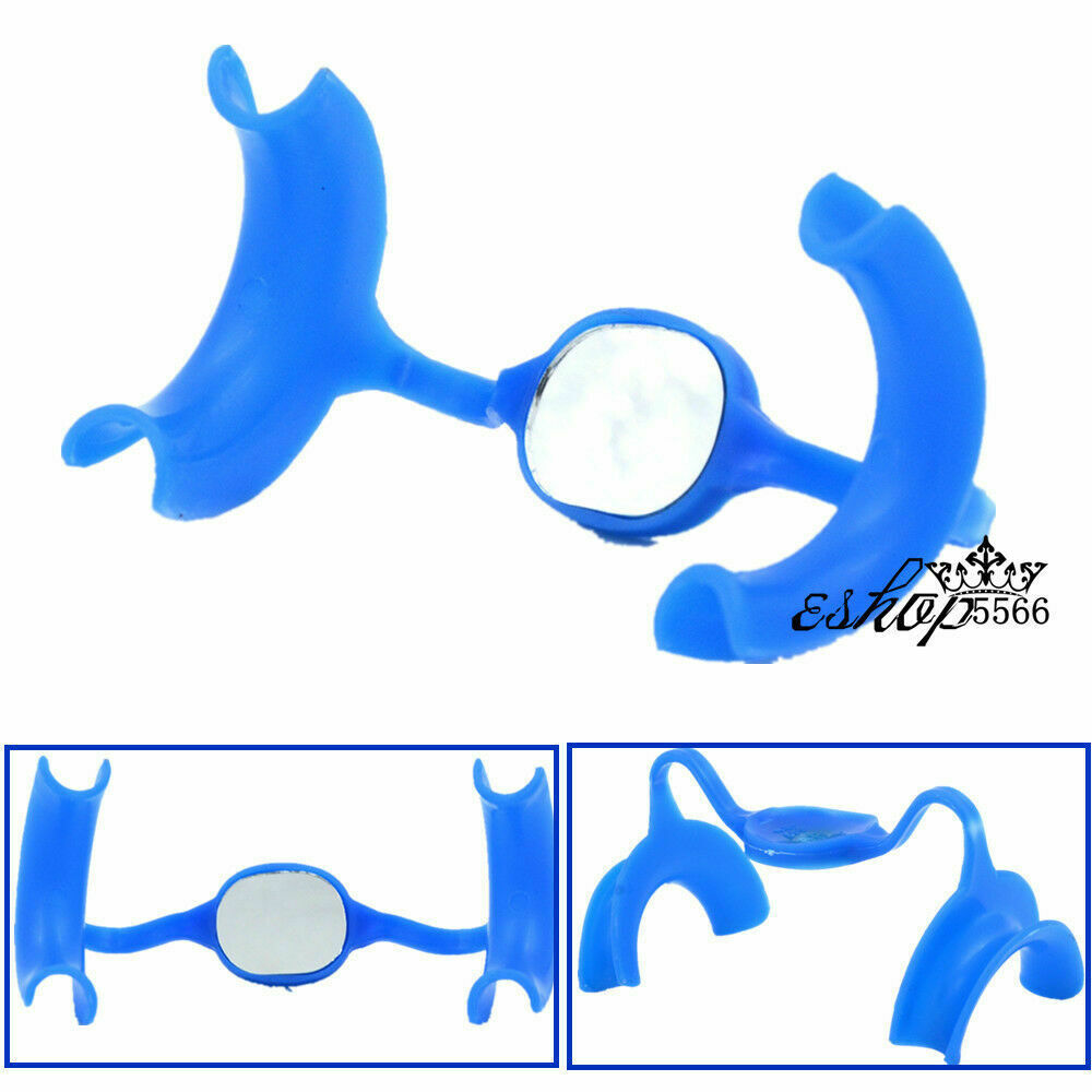 5PCS Dental Teeth Whitening Cheek Retractor Clear Blue M-Shape Middle Size dts071_11
