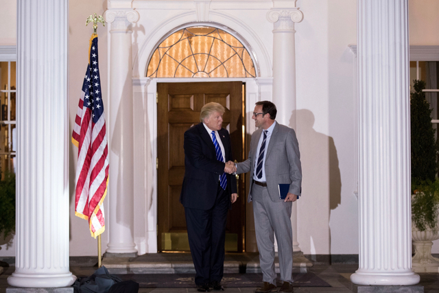 Donald Trump meets with Todd Ricketts. (Photo by Drew Angerer/Getty Images)