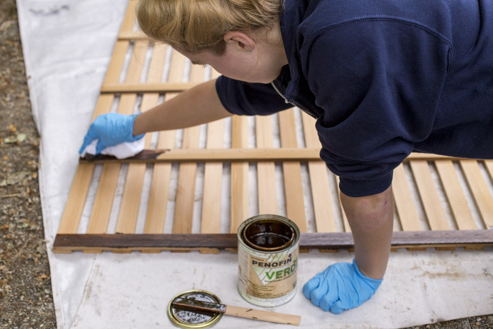 staining diy sandbox