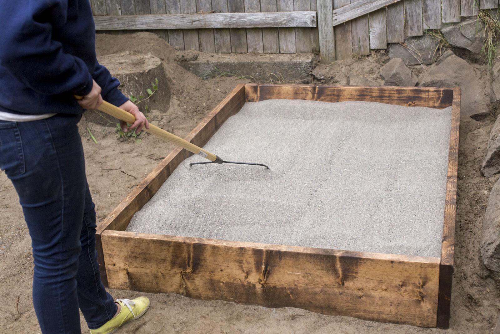 filling in sandbox