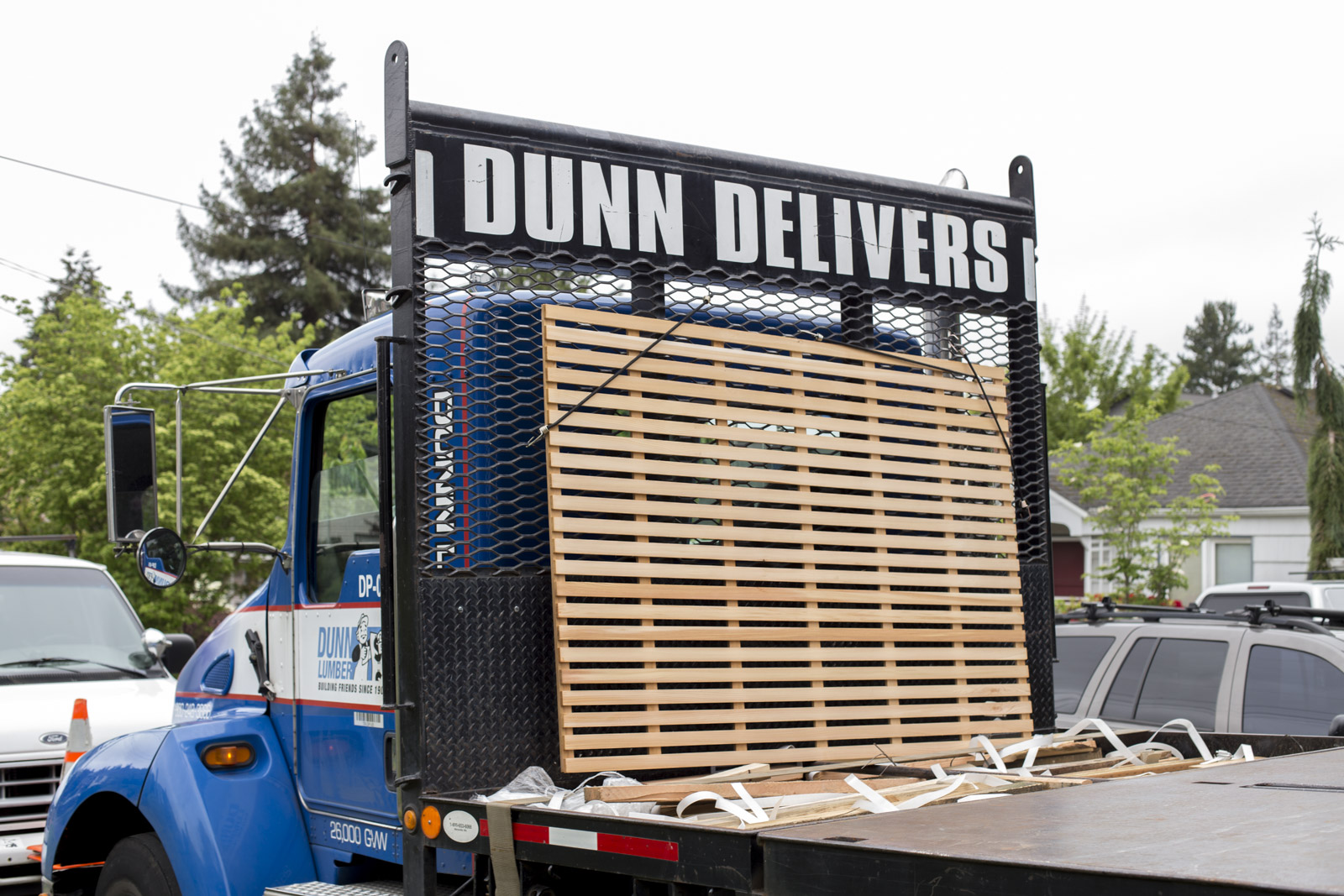 dunn lumber delivering wood for sandbox