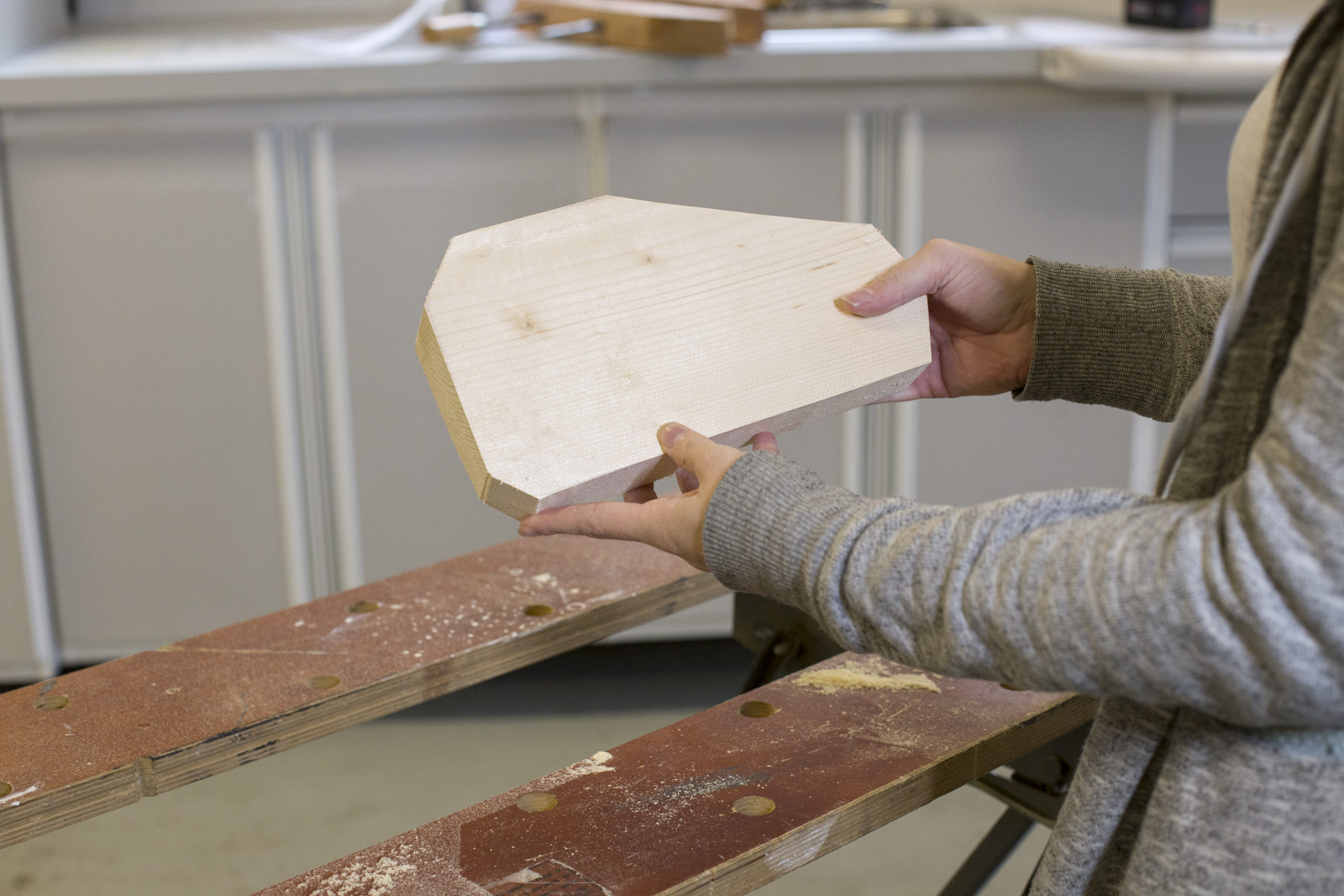 wood is cut for hobby horse