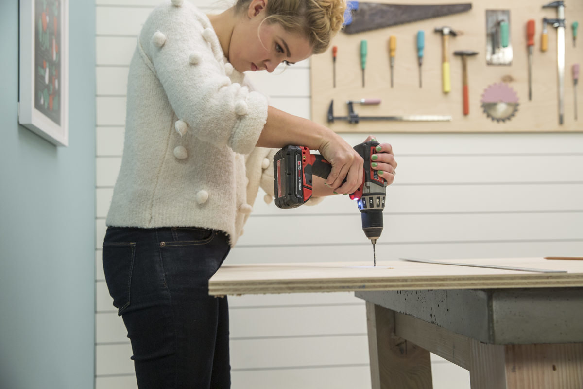 adding shelf to storage pegboard