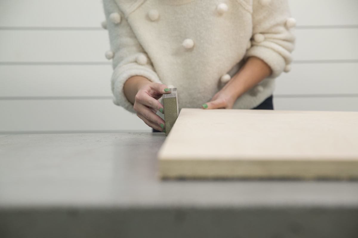 sanding plywood