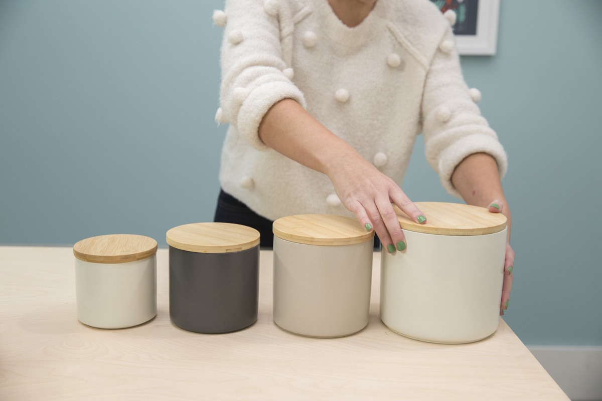 arranging items for storage pegboard