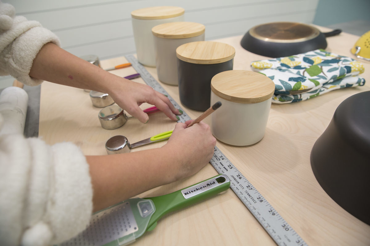 marking peg position on storage pegboard