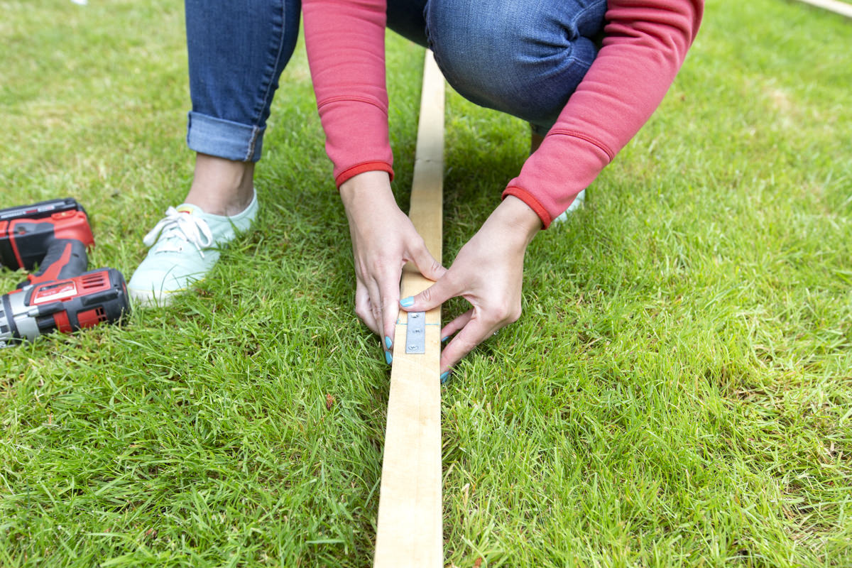 tie plate connecting diy slip and slide frame