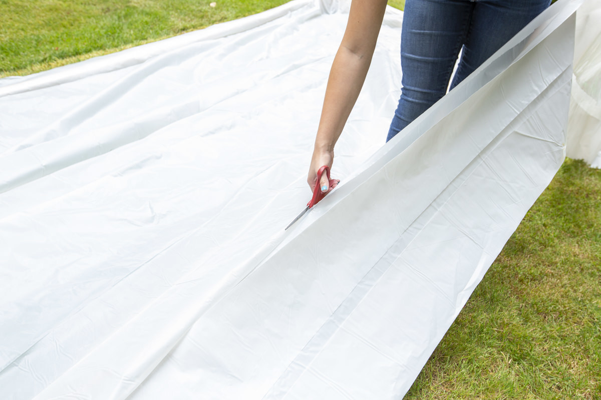 cutting sheet for diy slip and slide