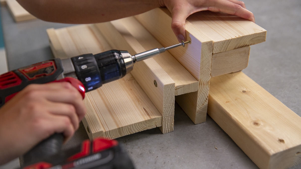 drilling spice rack tiers together