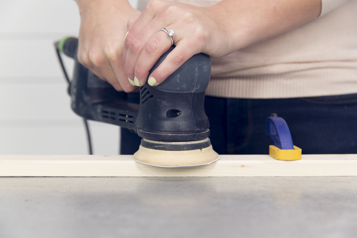 sanding wood