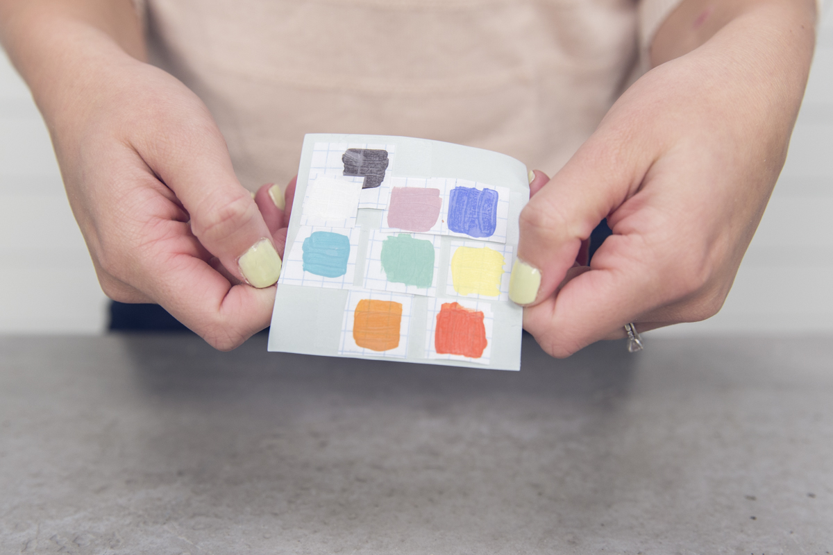 paint swatches for wooden baby gym