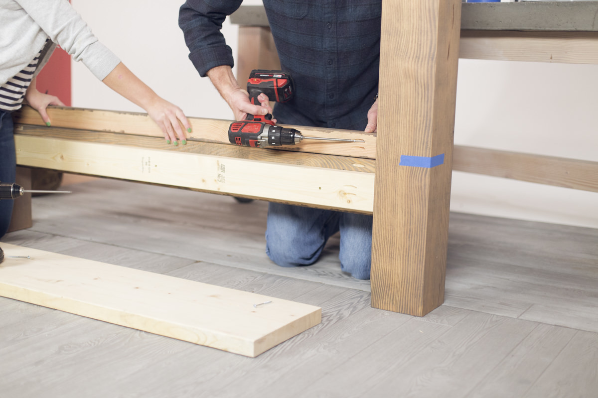 attaching bed frame support attaching bed frame support