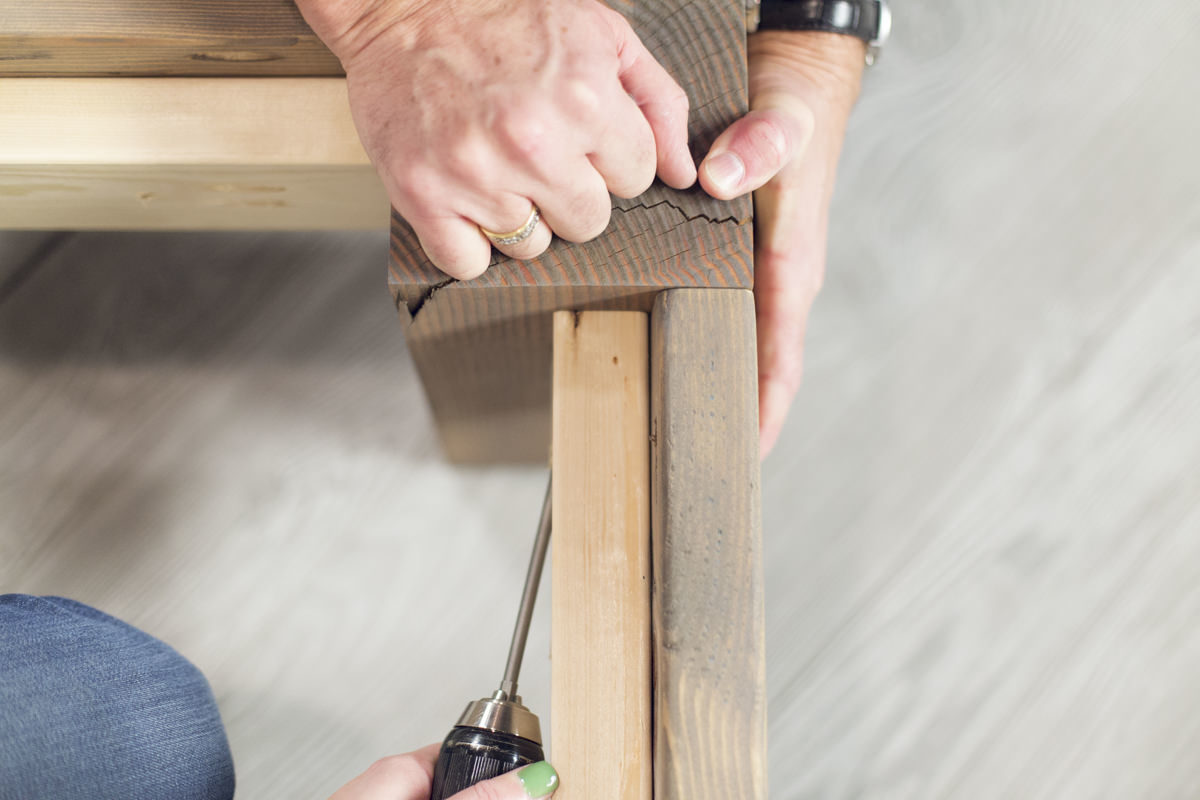 attaching footboard to bed frame douglas fir