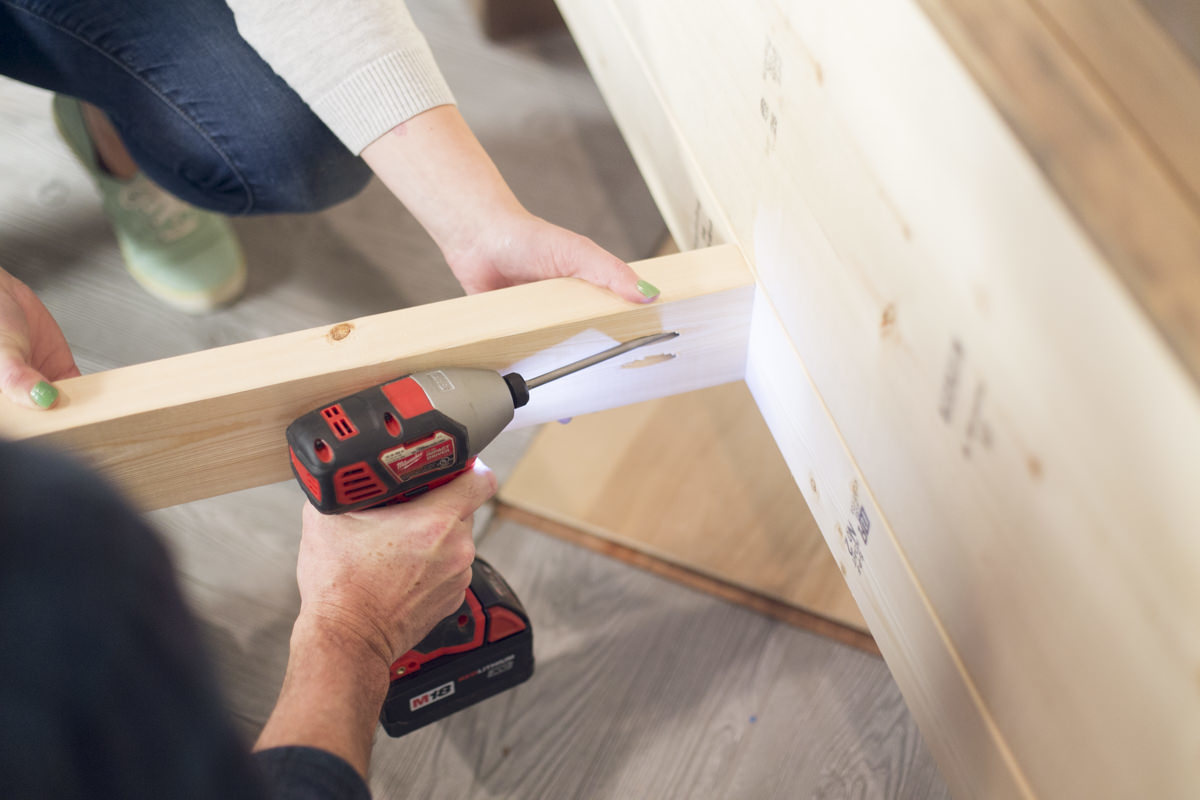 drilling supports on bed frame