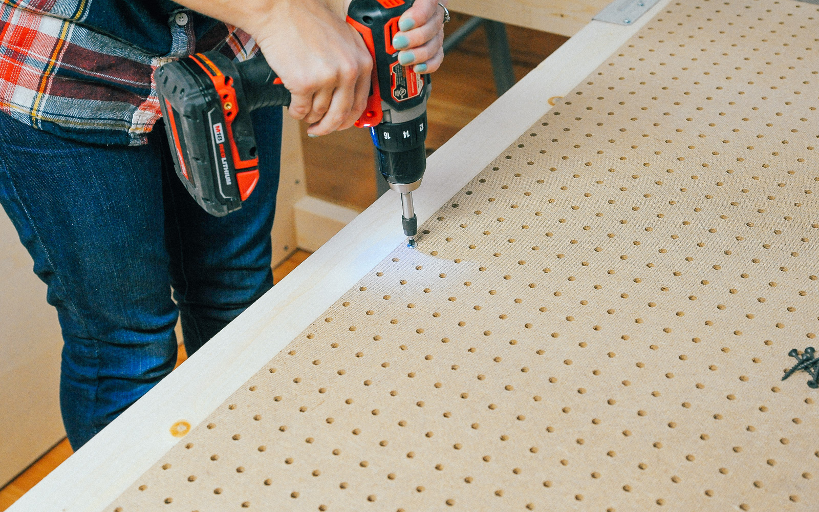 pegboard for diy workbench