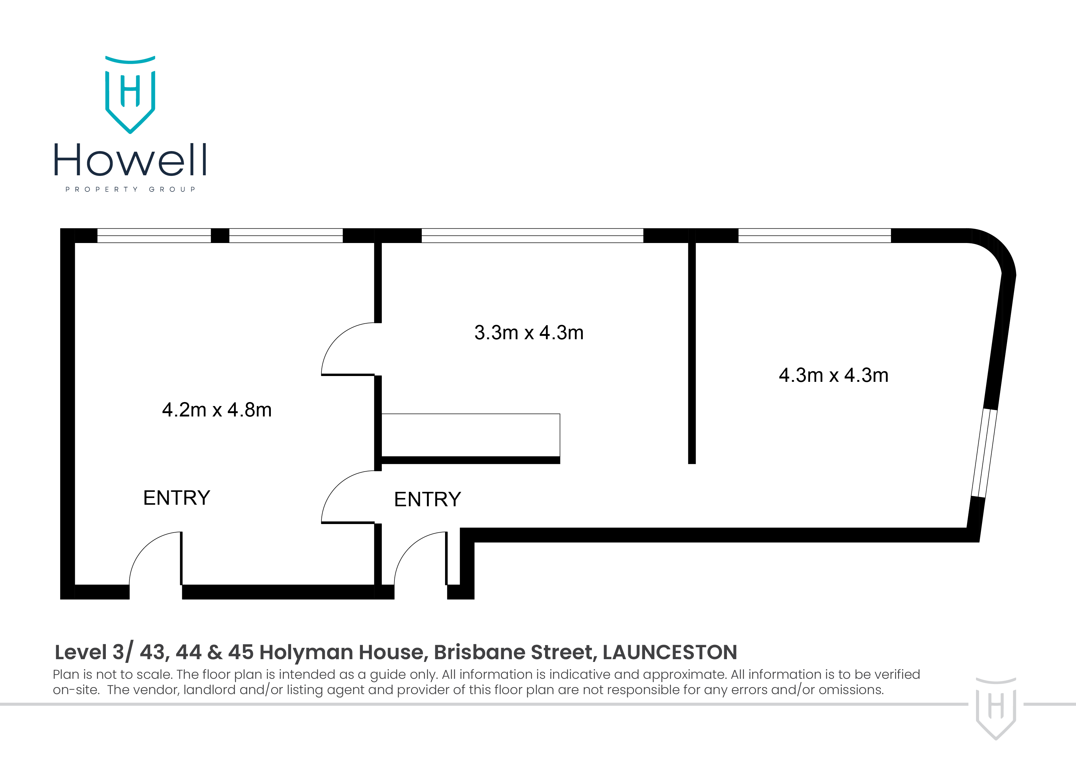 Level 3 Rooms 43, 44 and 45 / 52 Brisbane Street, Launceston