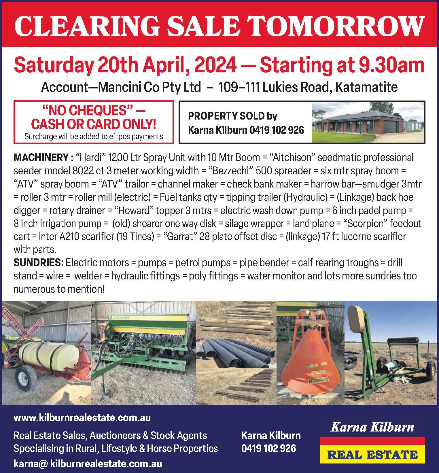 109 Lukies Road, Katamatite Karna Kilburn Real Estate