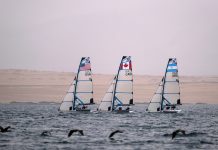 Javier Conte, Paula Salerno e Ignacio Giammona, oro en Vela clase Lightining Mixta