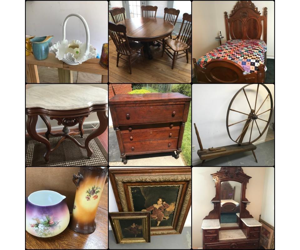 Jane Lew, WV Estate Auction Antique & Modern Furniture, Glassware