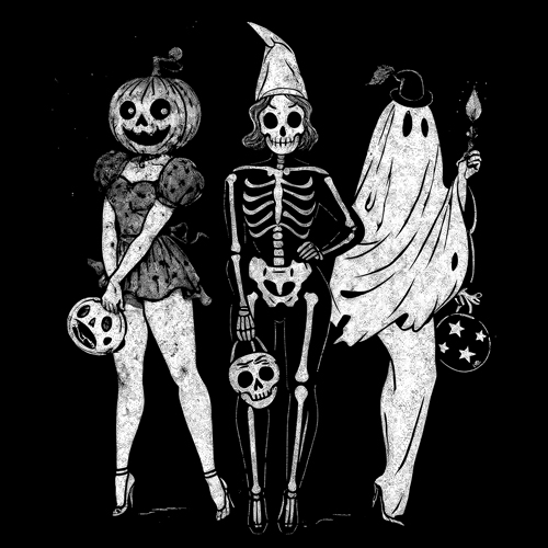 Vintage Spooky Squad Pinup Halloween Design