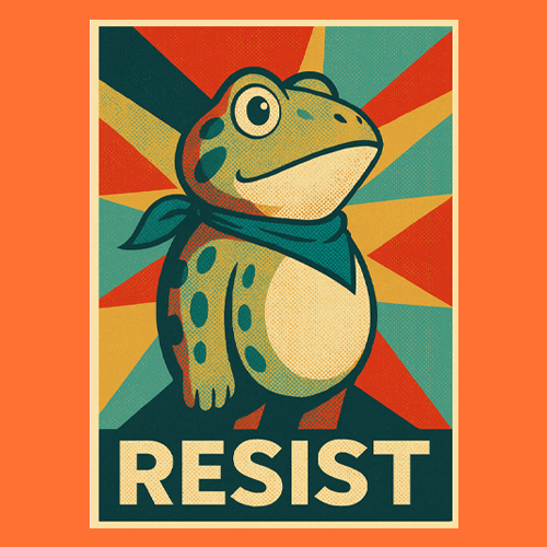 Resist Portland Protest Frog