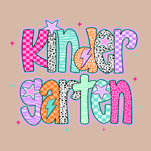 Kindergarten Cutie Colorful Back to School