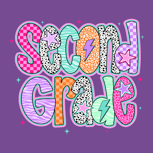 Second Grade Star Colorful Back to School