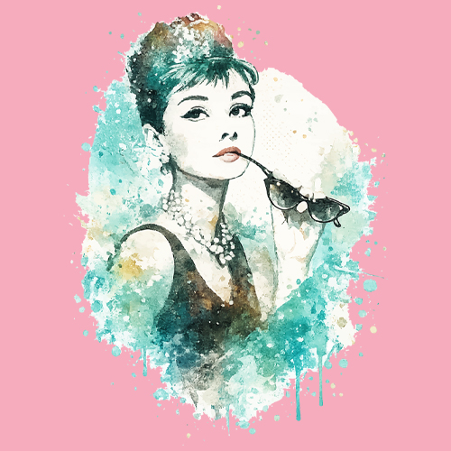 Mrs. Herpburn Iconic Watercolors