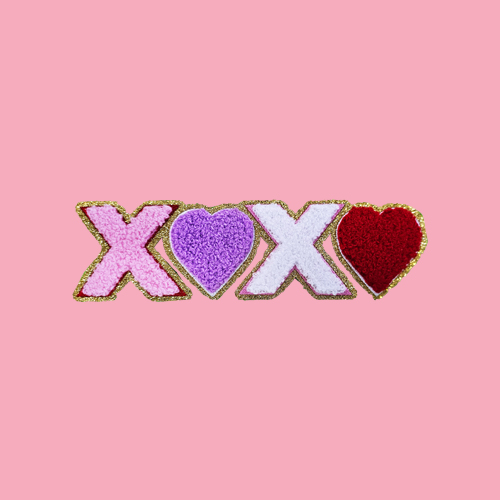 XOXO Chenille Patch Valentines Days