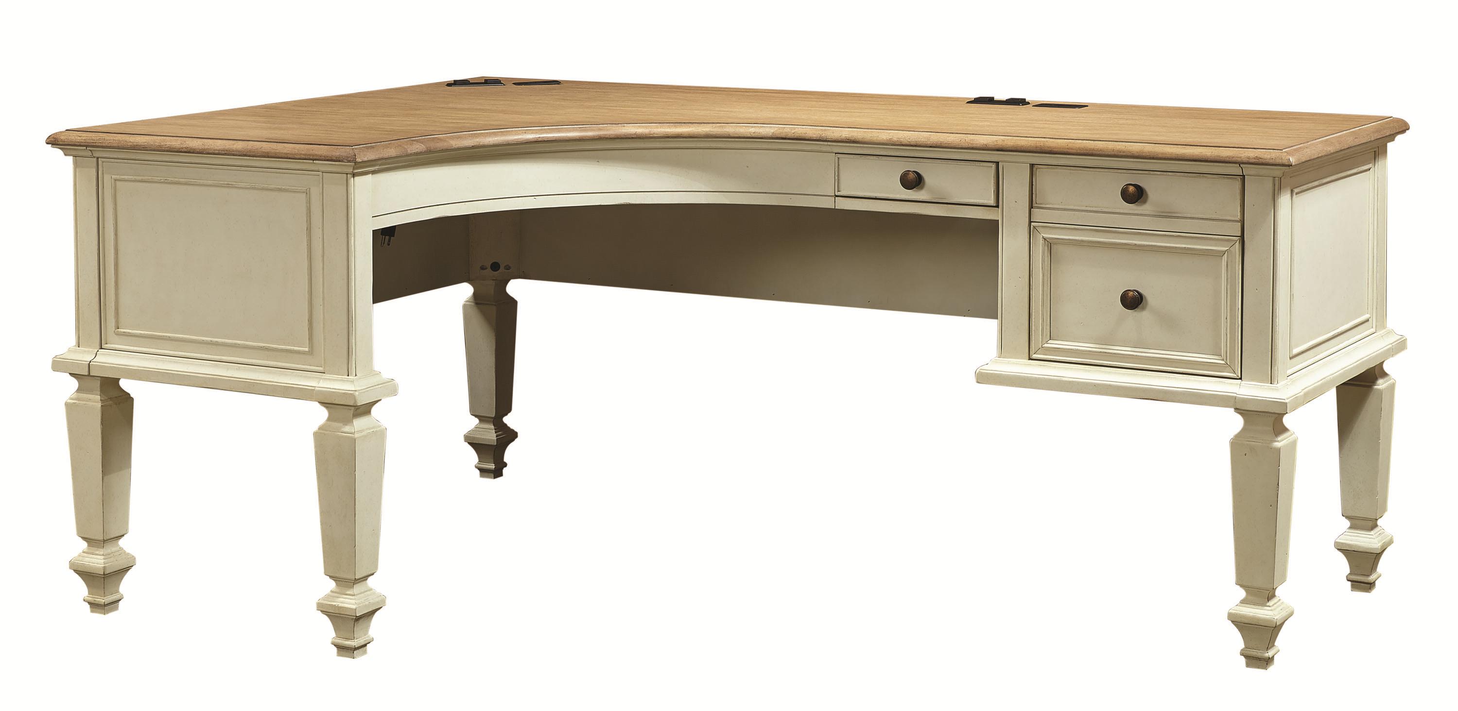 Curved Half Pedestal L-Shaped Desk with File Drawers by Aspenhome ... Curved Half Pedestal L-Shaped Desk with File Drawers by Aspenhome ...