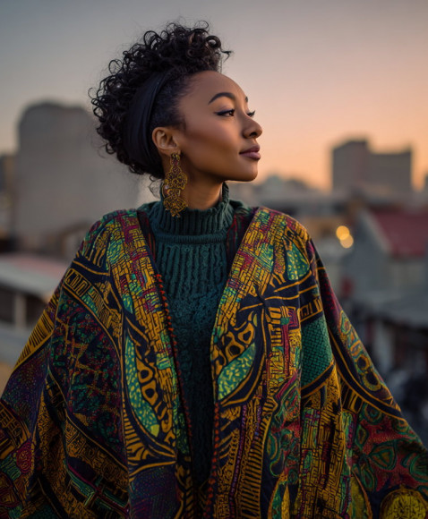 Elevate your winter wardrobe with African capes