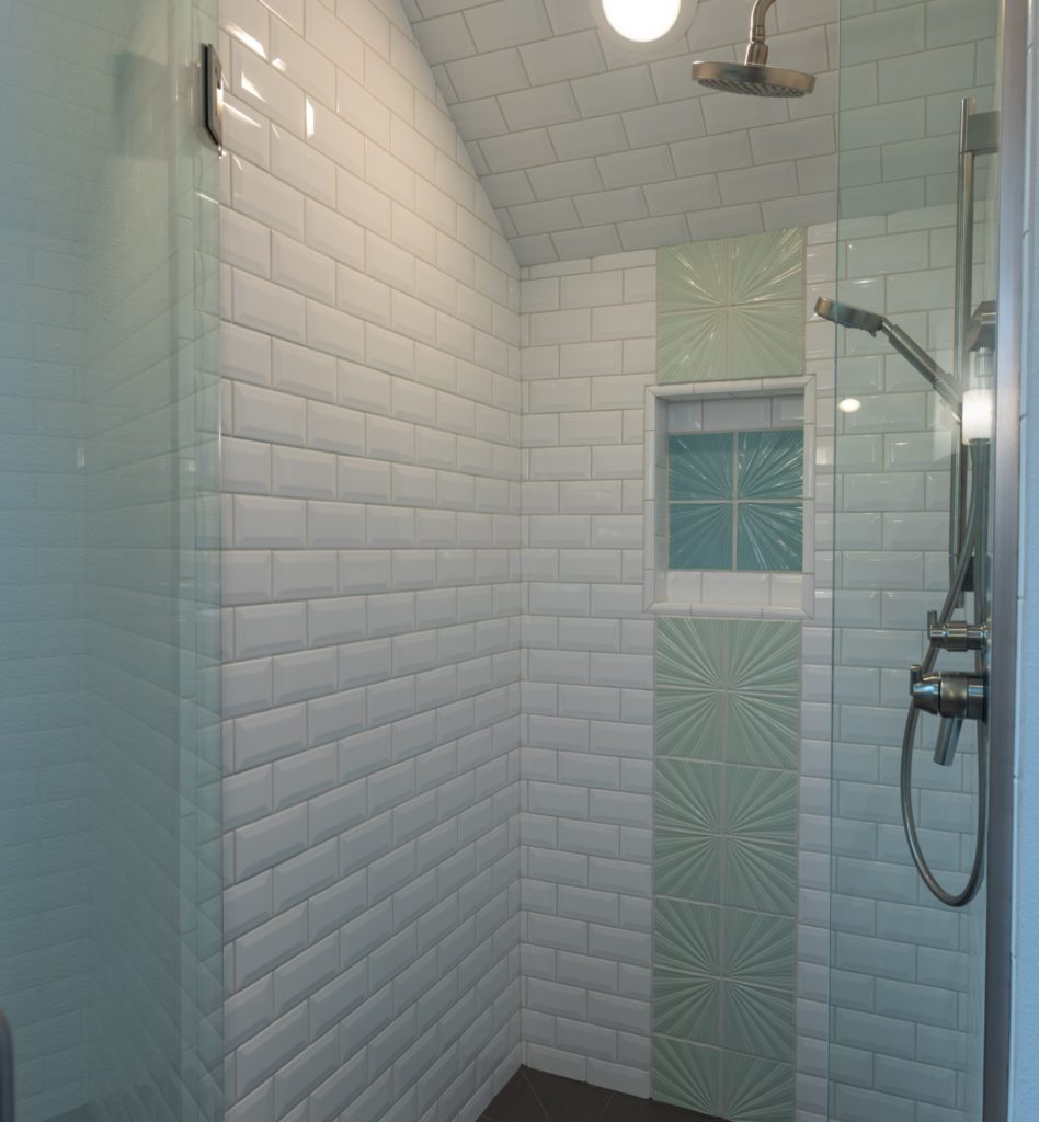 Custom tile shower in a NE Portland bathroom remodel