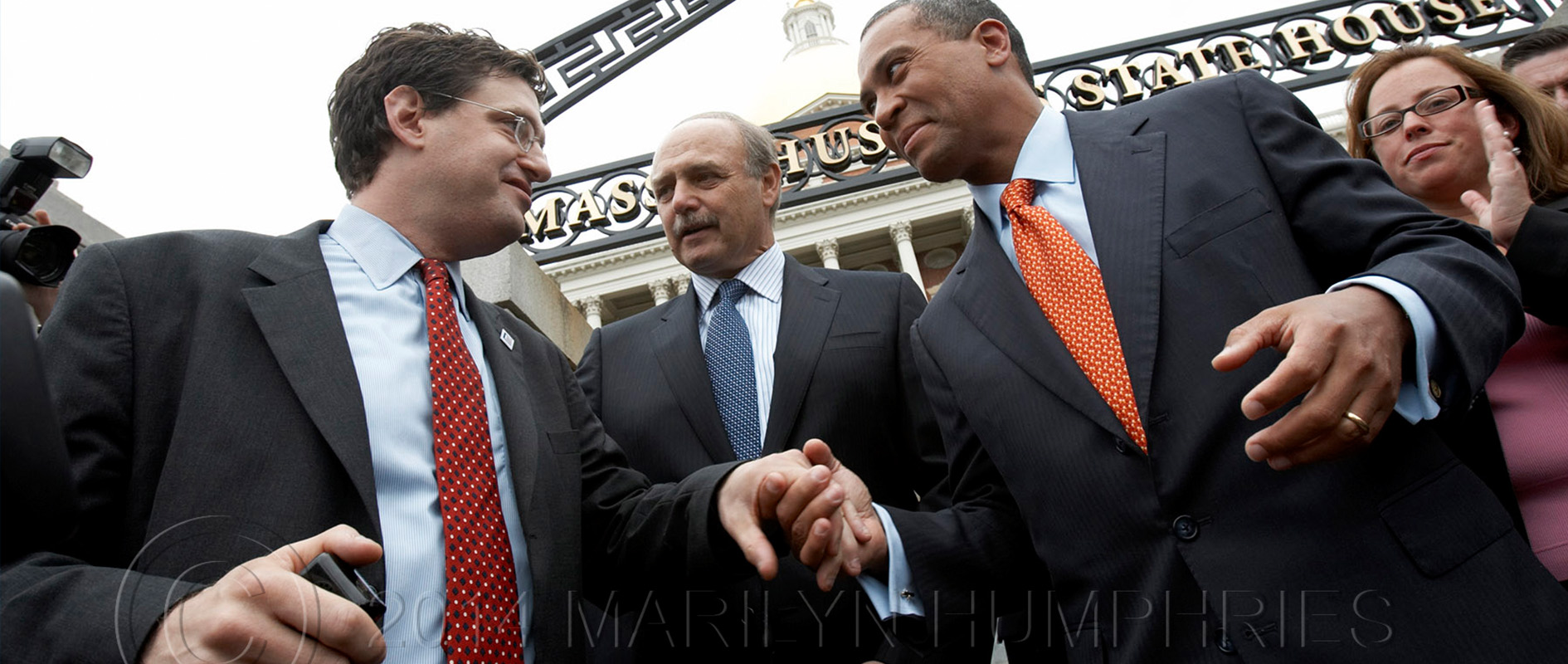 Marc Solomon and Deval Patrick