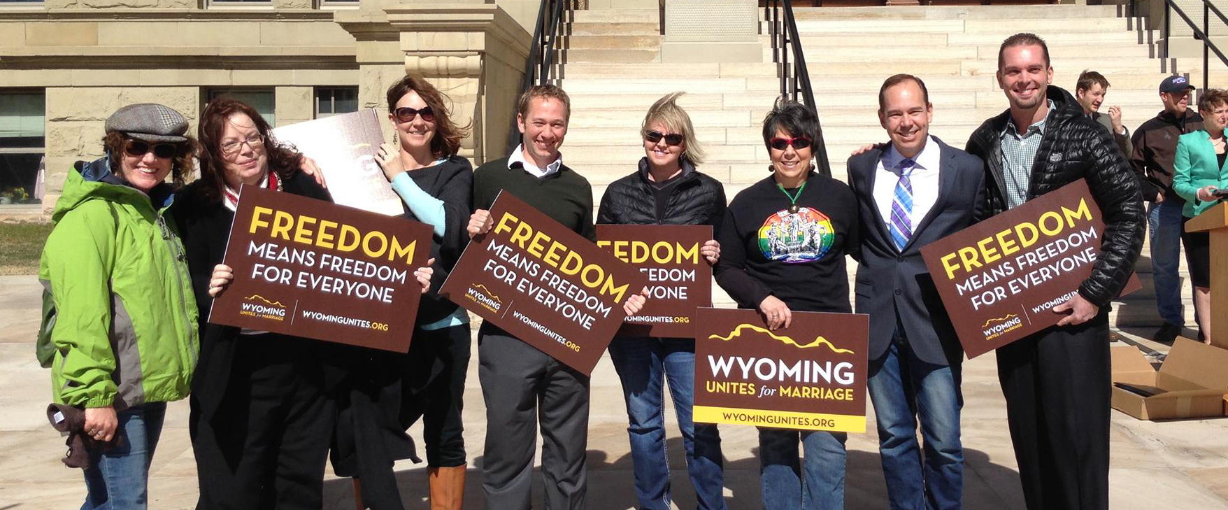 In 2014 Freedom to Marry worked with state and national partners to build Wyoming Unites for Marriage, which helped make the case for the freedom to marry in Wyoming.