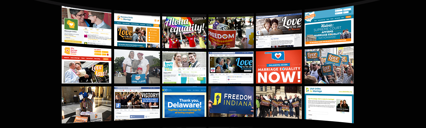 Over several years, Freedom to Marry's Digital Action Center built and supported daily content for dozens of state campaigns.