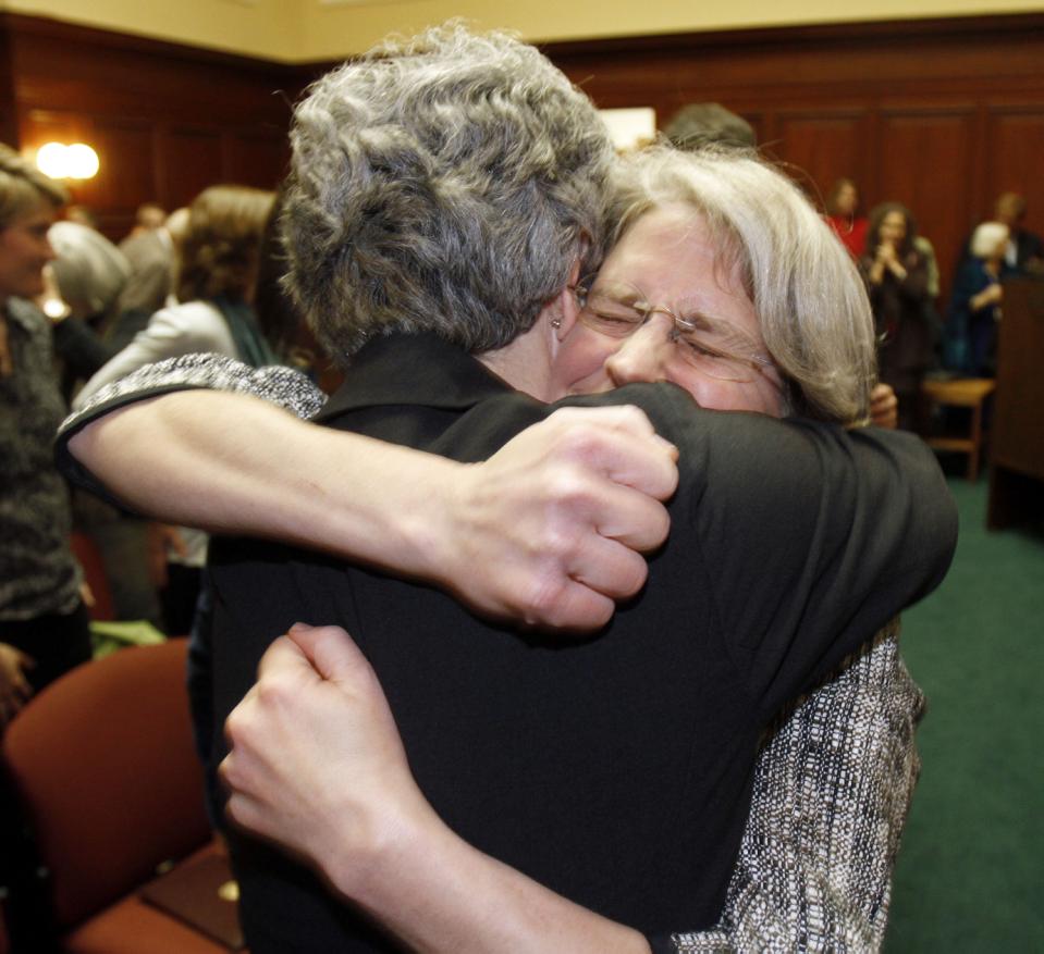 Susan Murray and Beth Robinson served alongside GLAD's Mary Bonauto on the legal team in the landmark 1999 case seeking the freedom to marry in Vermont.