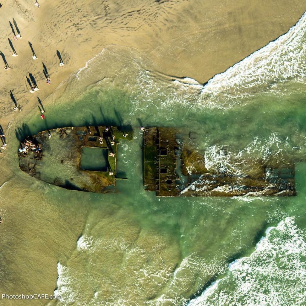aerial images of shipwrecks
