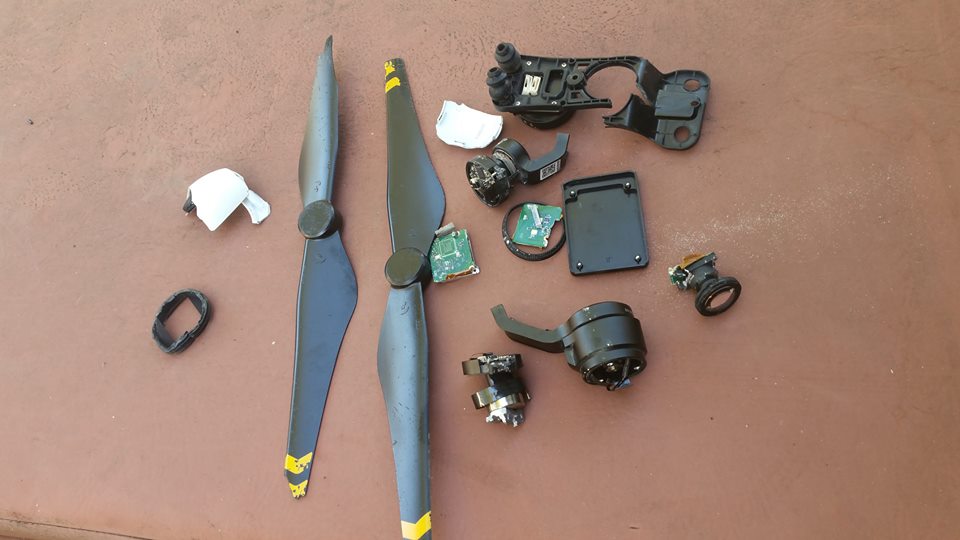 Hawk collides with drone