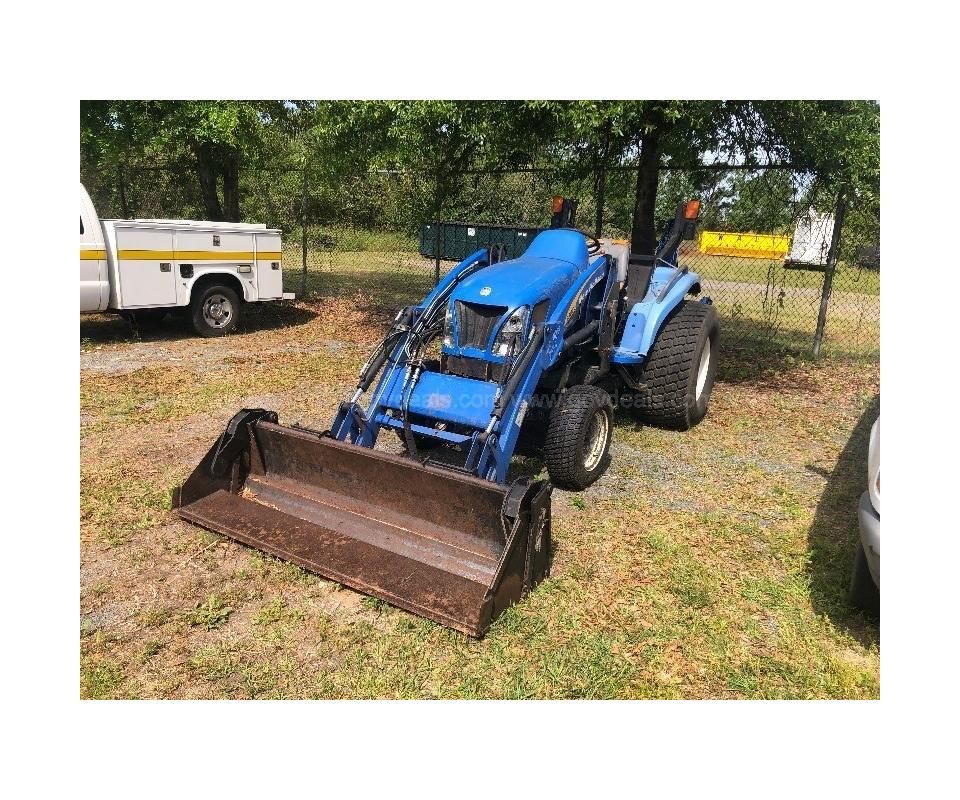 2008 New Holland T2310 Tractor with XD75 Bush Hog and 250TL Bucket Attachments