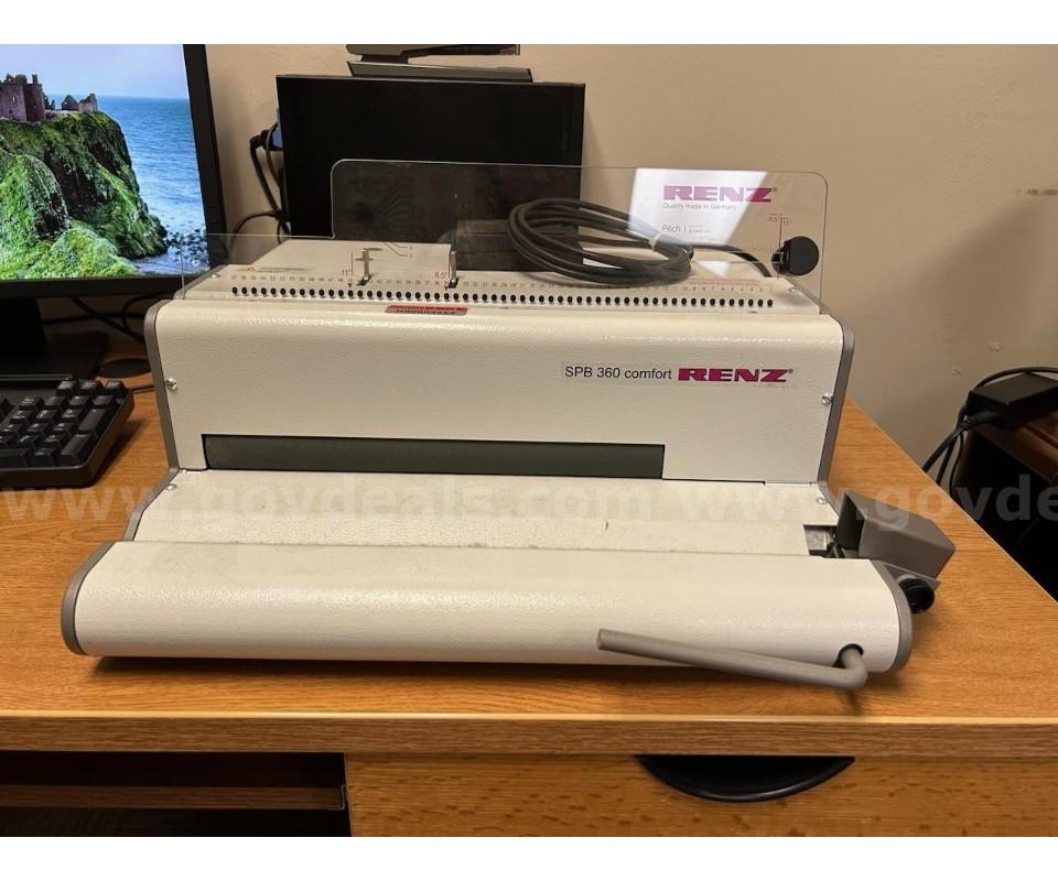 (2) BINDING MACHINES RhinoTuff OD4012 and Renz SPB 360