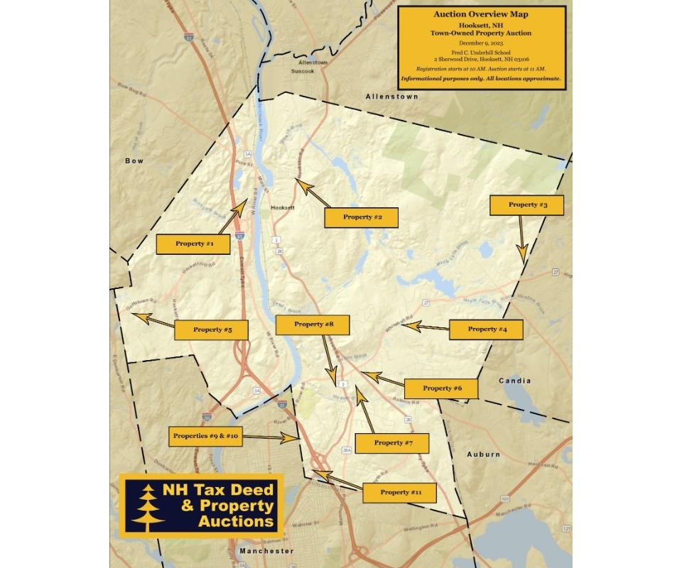 Tax Deed Real Estate 11 Parcels in Desirable Hooksett, NH!
