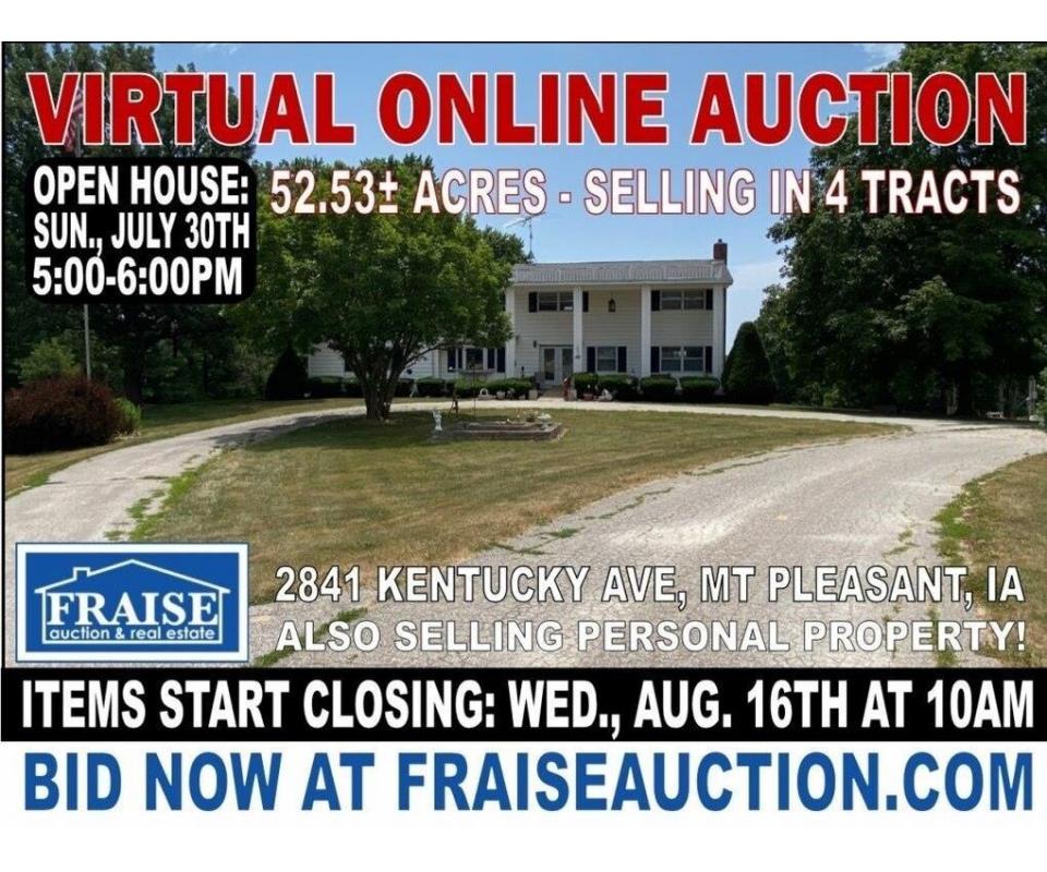 HENRY CO., IA LAND & ACREAGE AUCTION