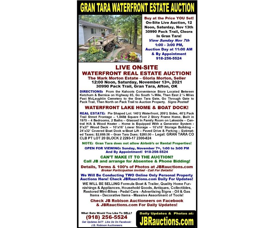 LIVE ONSITE Waterfront Home Estate Auction