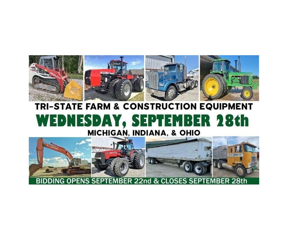 September 28 (Wednesday) TriState Farm / Construction / Municipality EQUIPMENT SemiMonthly Onlin